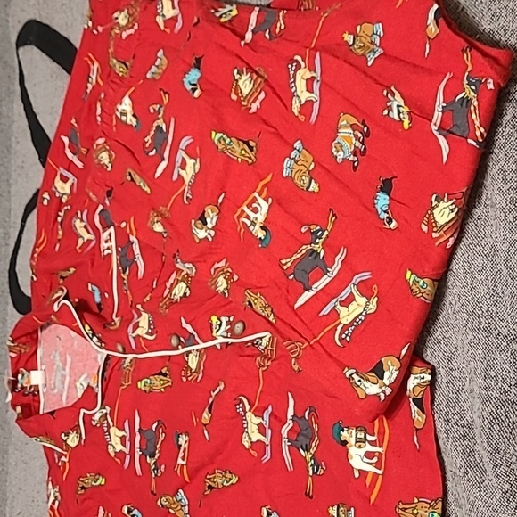 OLD NAVY Pajamas, XXL, 2018 Dogs, Red, 2pc, Top & Pants, Flannel - Picture 16 of 16